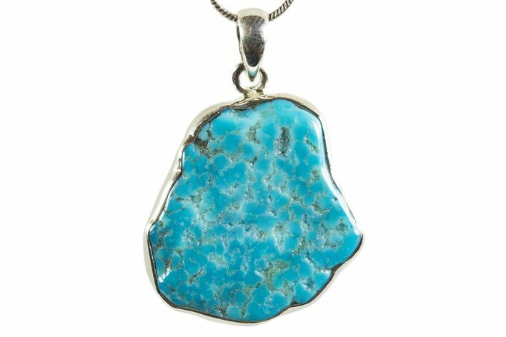Kingman Turquoise Pendant (Necklace) - Sterling Silver #339694